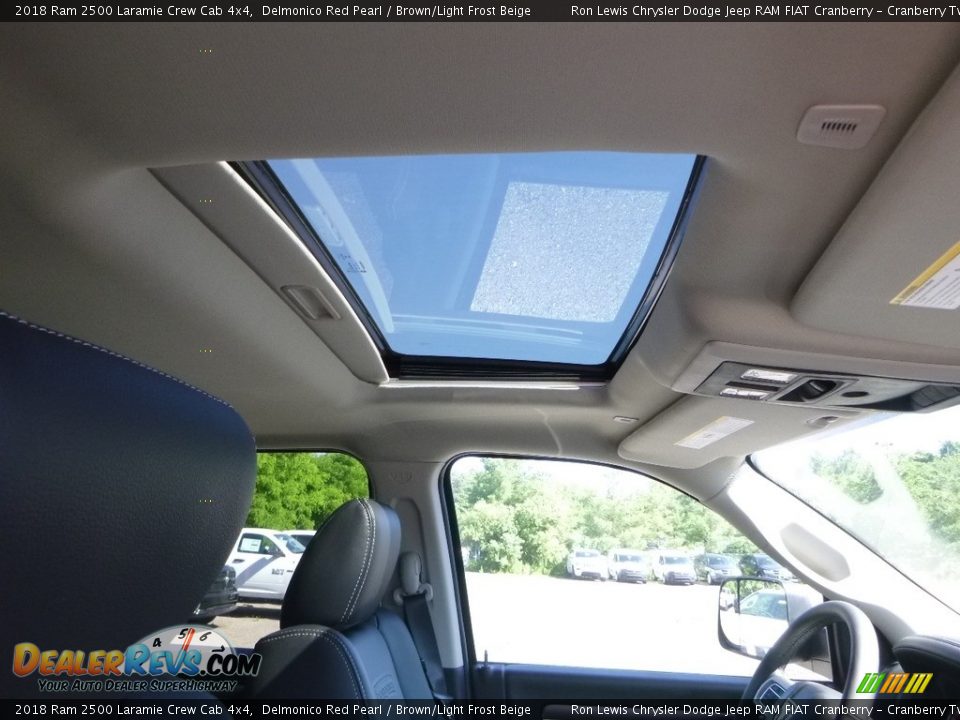 2018 Ram 2500 Laramie Crew Cab 4x4 Delmonico Red Pearl / Brown/Light Frost Beige Photo #12
