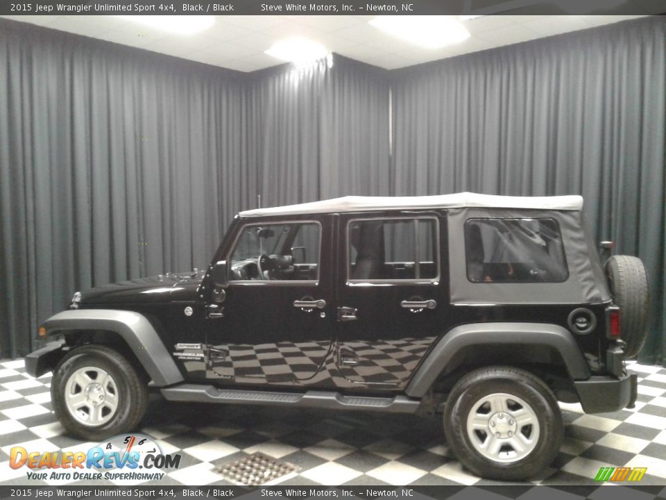 2015 Jeep Wrangler Unlimited Sport 4x4 Black / Black Photo #1
