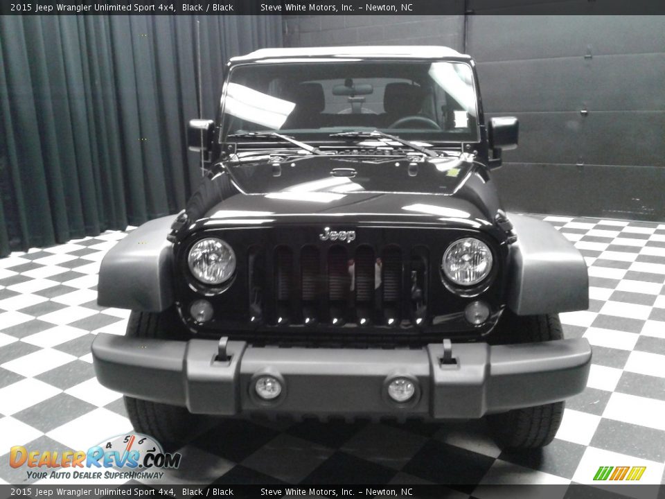 2015 Jeep Wrangler Unlimited Sport 4x4 Black / Black Photo #3