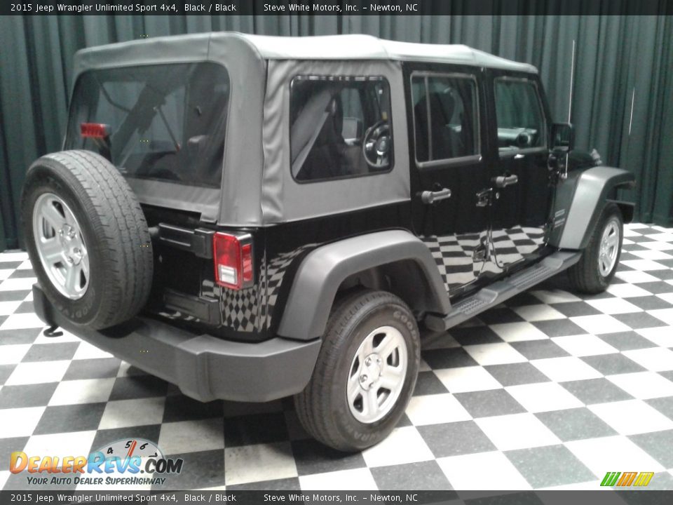 2015 Jeep Wrangler Unlimited Sport 4x4 Black / Black Photo #6