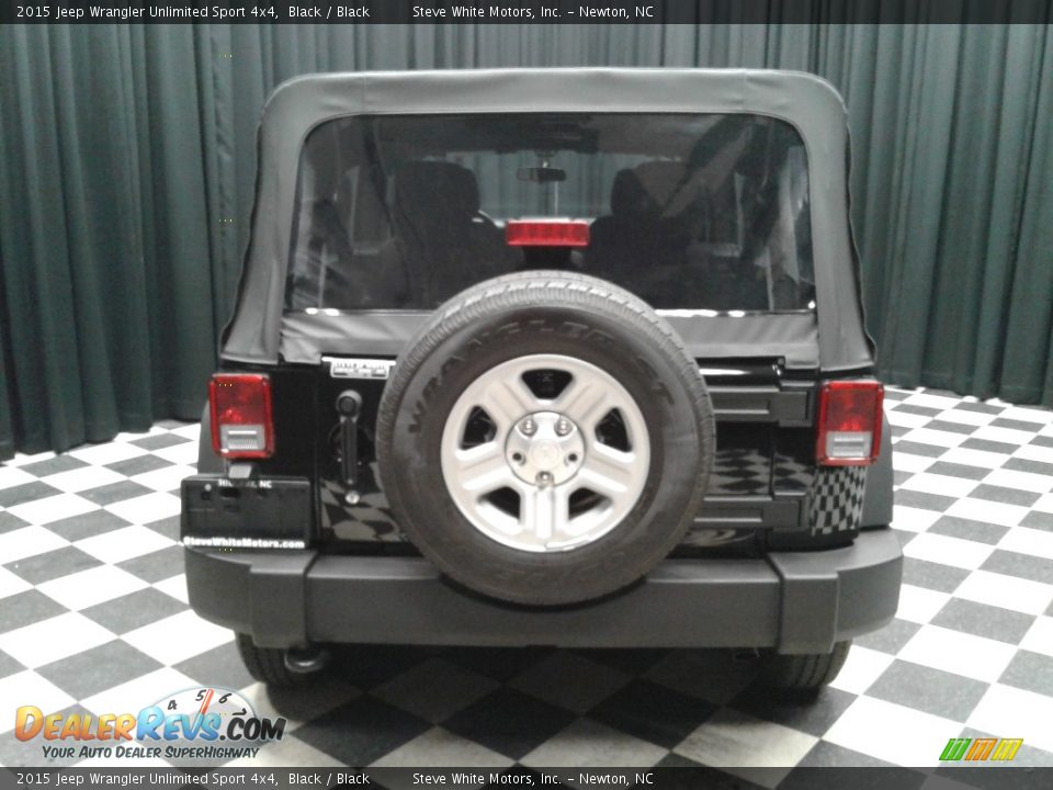 2015 Jeep Wrangler Unlimited Sport 4x4 Black / Black Photo #7