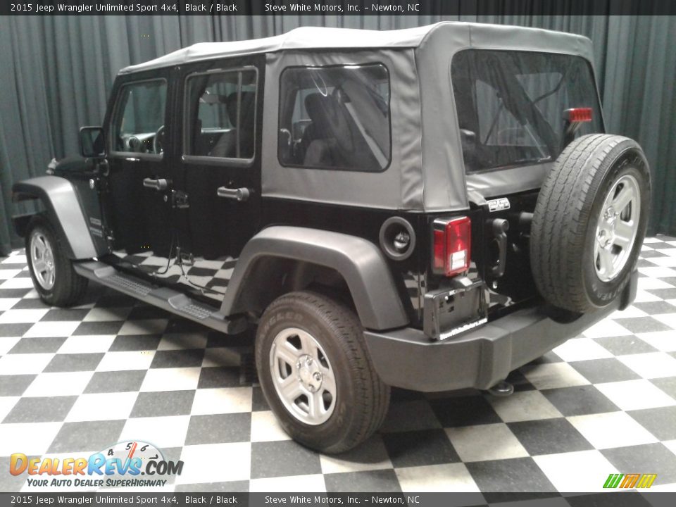 2015 Jeep Wrangler Unlimited Sport 4x4 Black / Black Photo #8