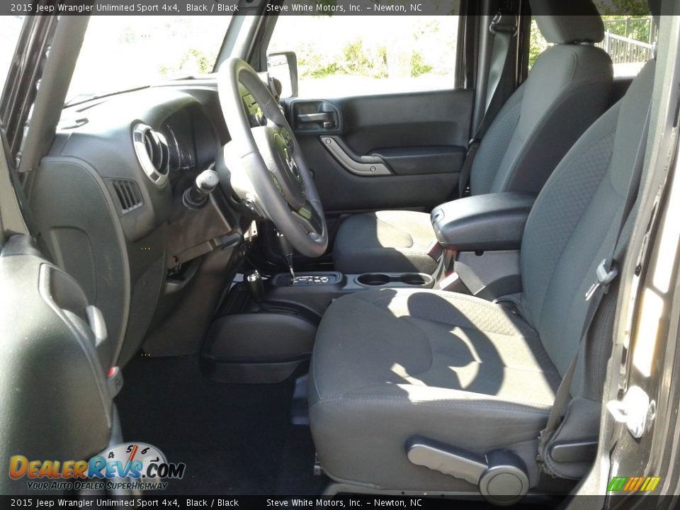 2015 Jeep Wrangler Unlimited Sport 4x4 Black / Black Photo #10