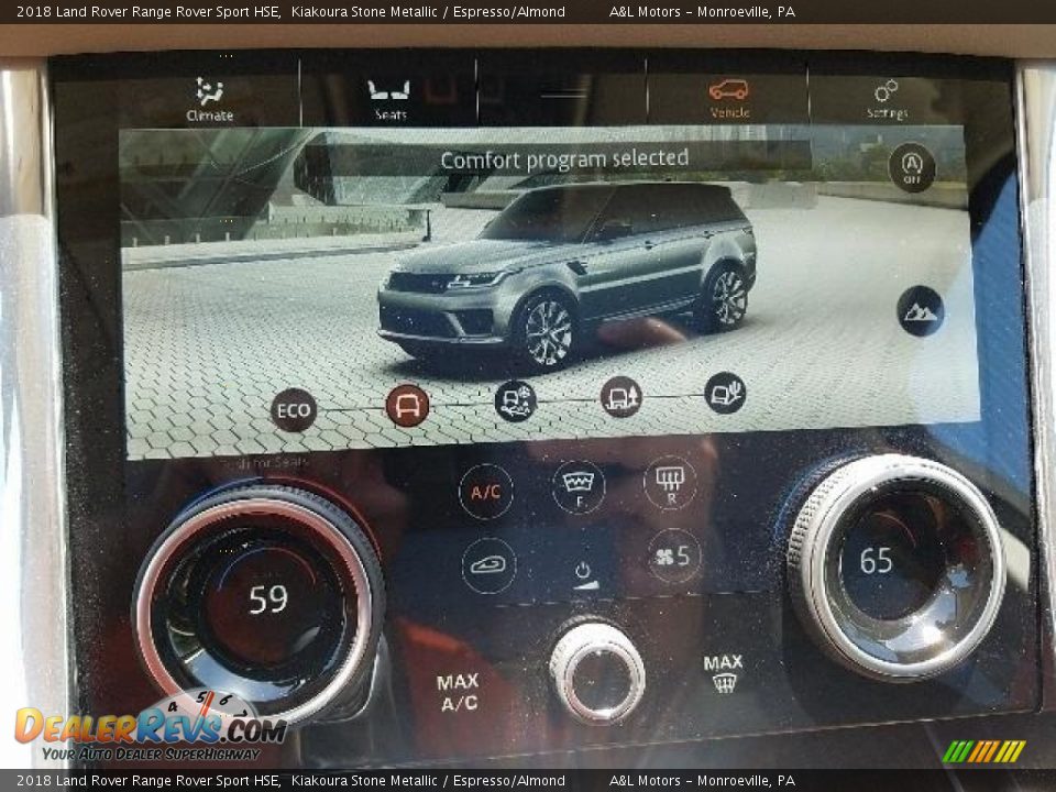 2018 Land Rover Range Rover Sport HSE Kiakoura Stone Metallic / Espresso/Almond Photo #12