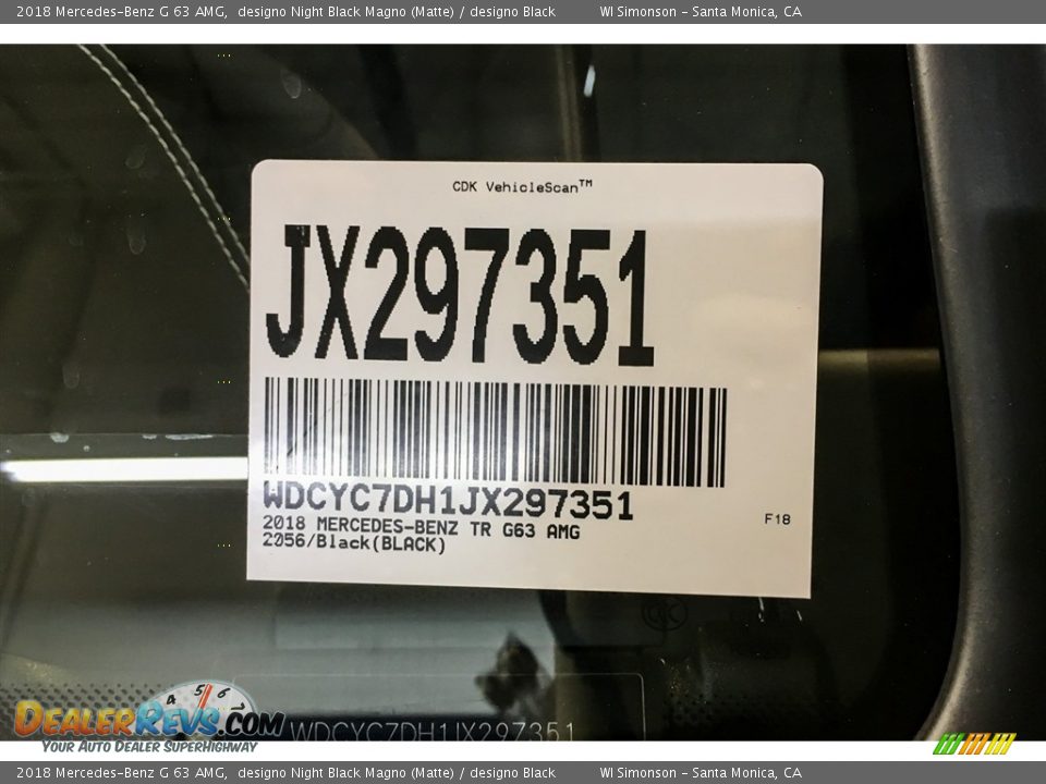 2018 Mercedes-Benz G 63 AMG designo Night Black Magno (Matte) / designo Black Photo #22