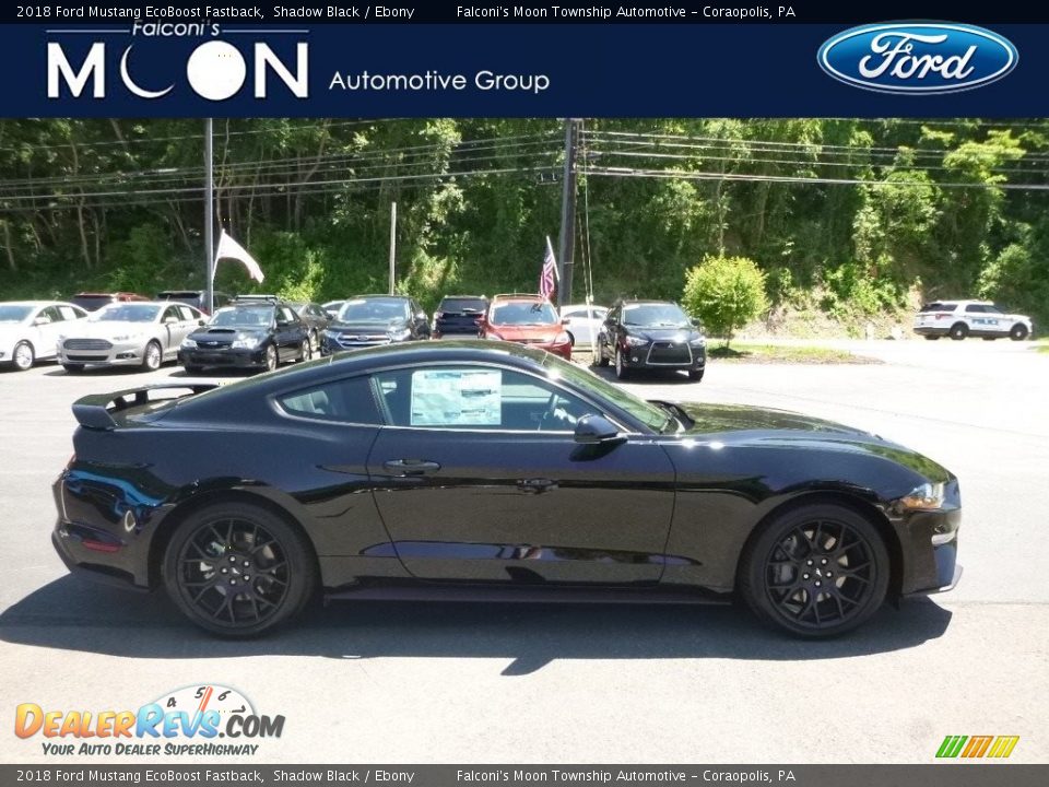 2018 Ford Mustang EcoBoost Fastback Shadow Black / Ebony Photo #1