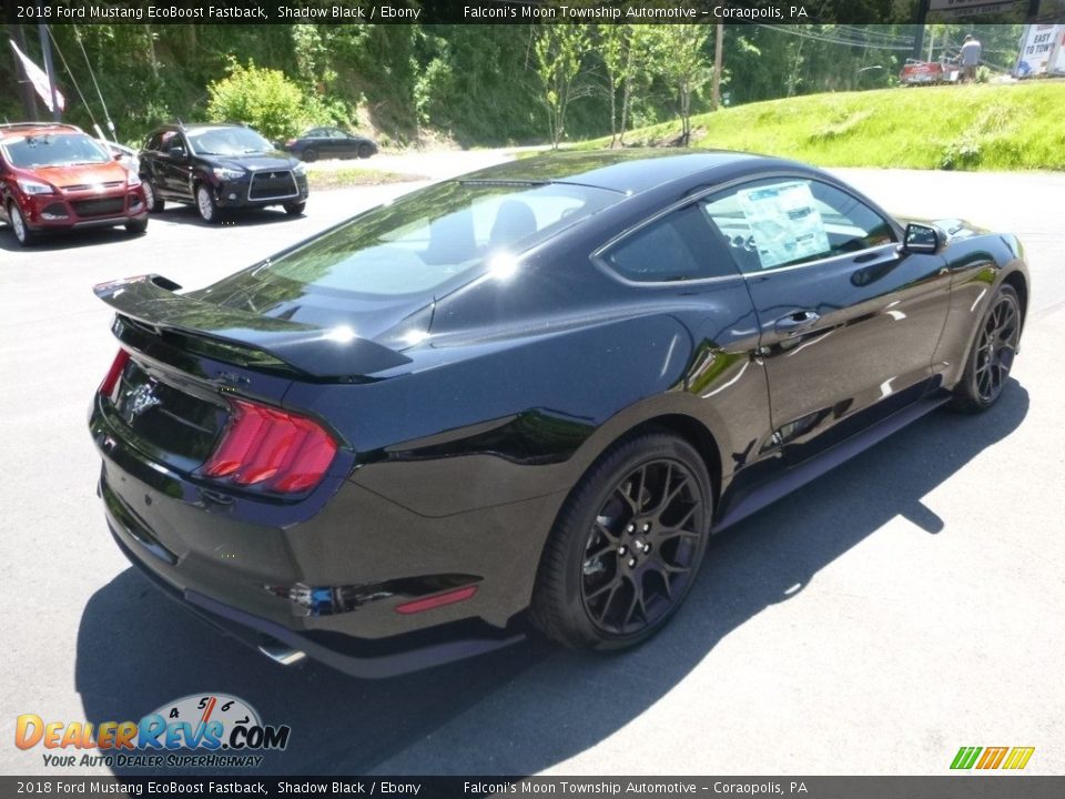 2018 Ford Mustang EcoBoost Fastback Shadow Black / Ebony Photo #2