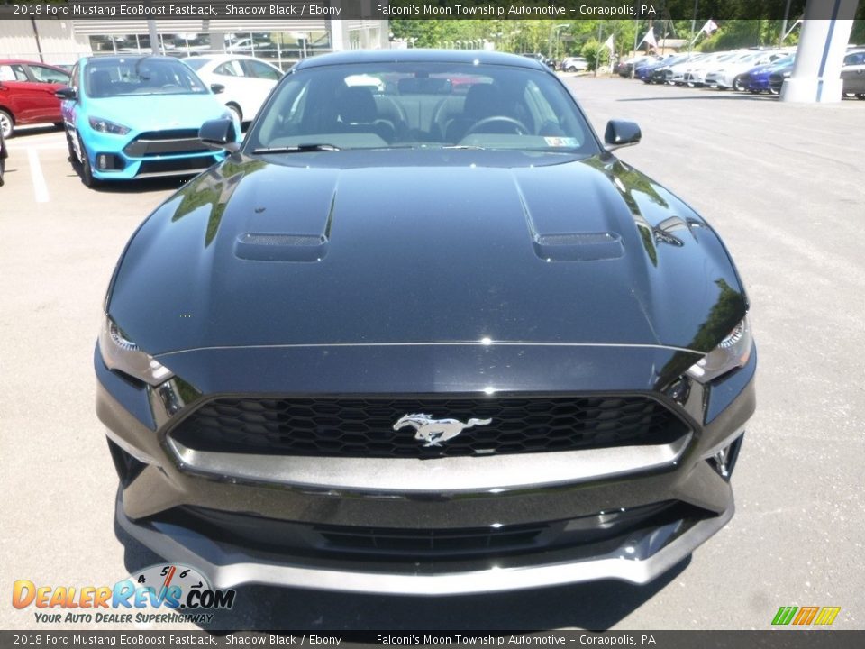 2018 Ford Mustang EcoBoost Fastback Shadow Black / Ebony Photo #4