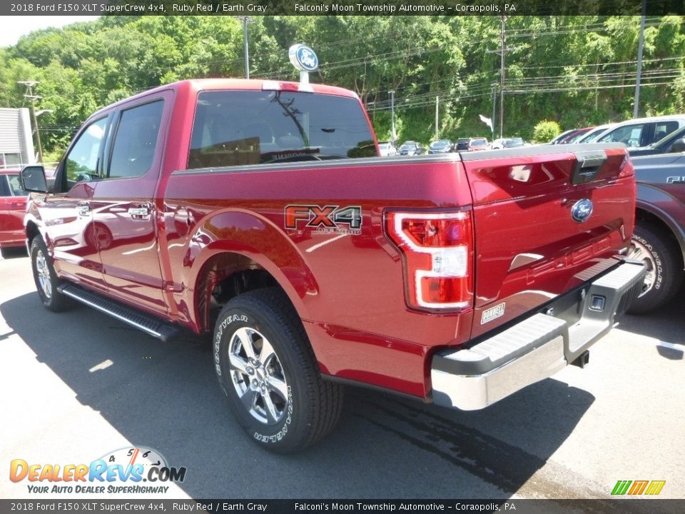 2018 Ford F150 XLT SuperCrew 4x4 Ruby Red / Earth Gray Photo #6