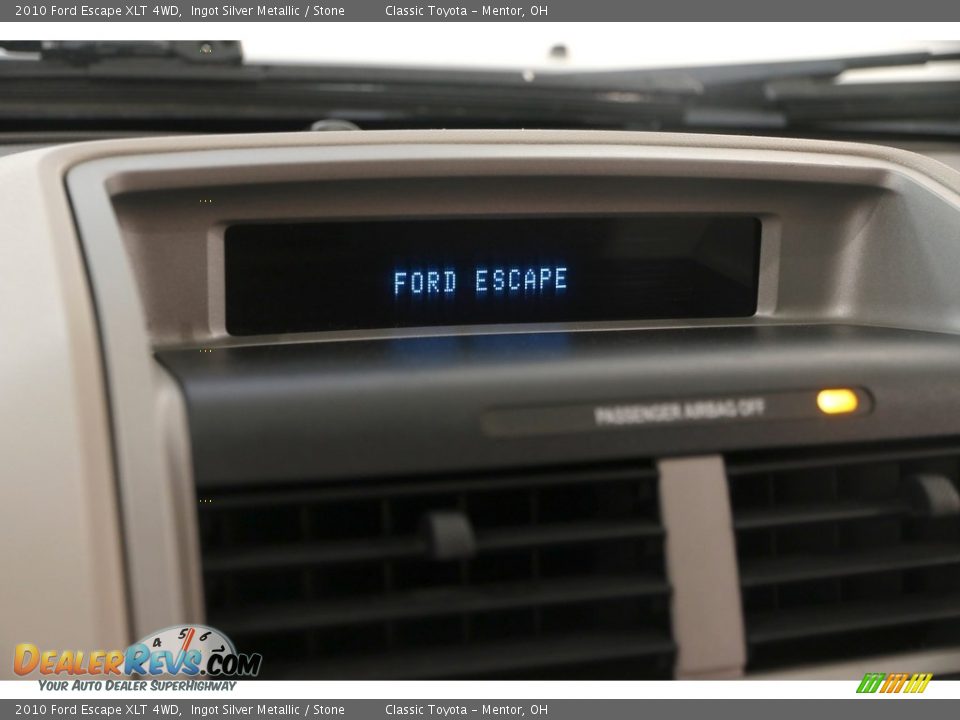 2010 Ford Escape XLT 4WD Ingot Silver Metallic / Stone Photo #11