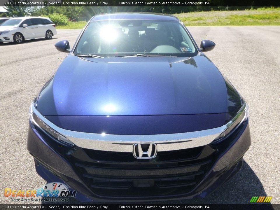 2018 Honda Accord EX-L Sedan Obsidian Blue Pearl / Gray Photo #6