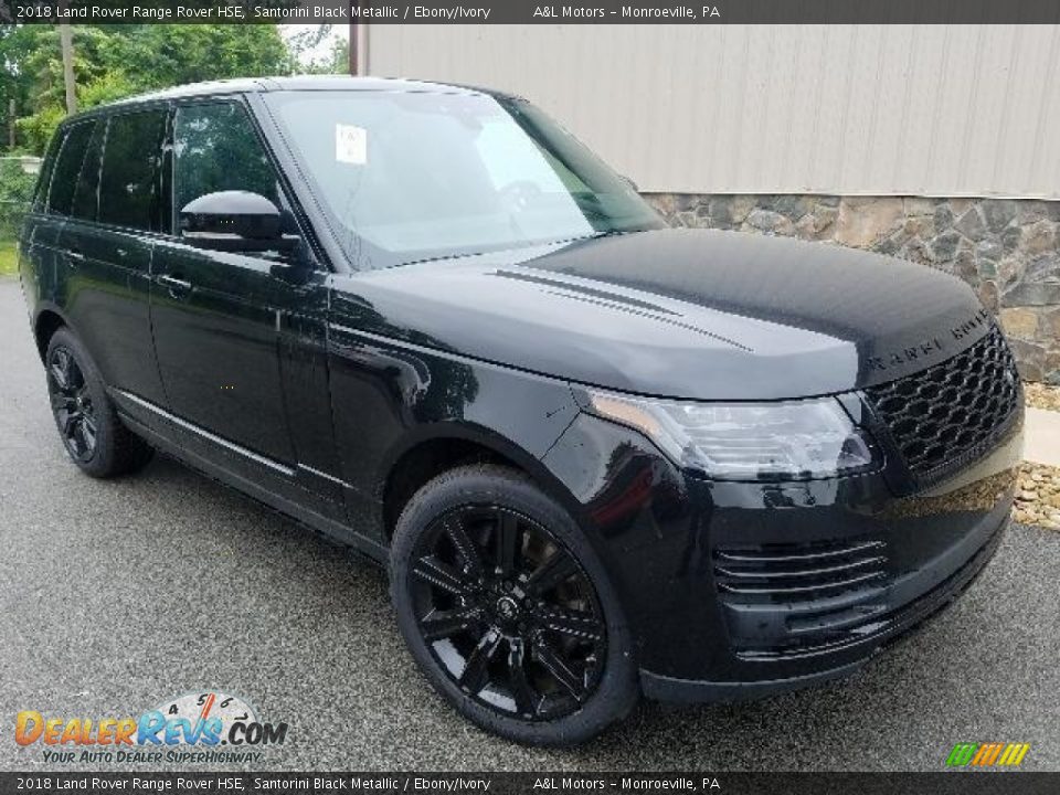 2018 Land Rover Range Rover HSE Santorini Black Metallic / Ebony/Ivory Photo #1