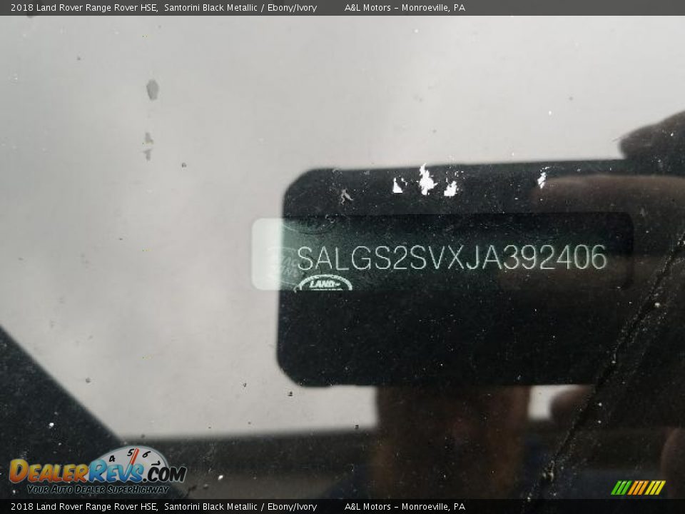 2018 Land Rover Range Rover HSE Santorini Black Metallic / Ebony/Ivory Photo #17