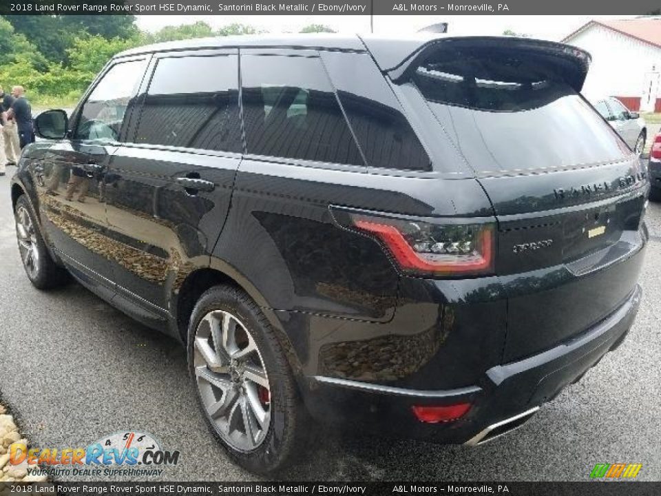 2018 Land Rover Range Rover Sport HSE Dynamic Santorini Black Metallic / Ebony/Ivory Photo #2