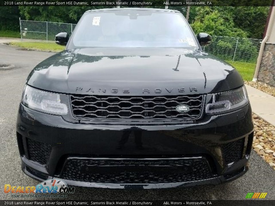 2018 Land Rover Range Rover Sport HSE Dynamic Santorini Black Metallic / Ebony/Ivory Photo #8