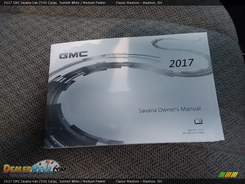 2017 GMC Savana Van 2500 Cargo Summit White / Medium Pewter Photo #10