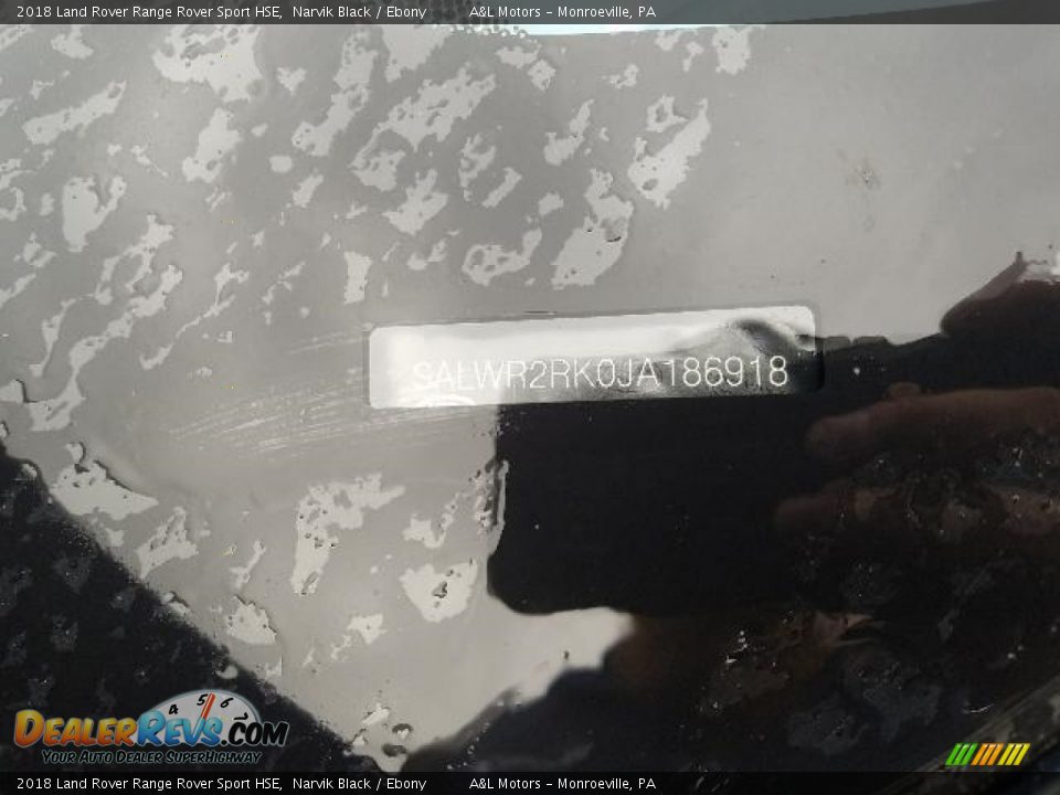 2018 Land Rover Range Rover Sport HSE Narvik Black / Ebony Photo #17