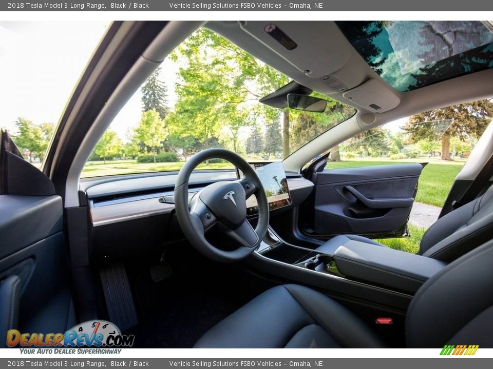 2018 Tesla Model 3 Long Range Black / Black Photo #2