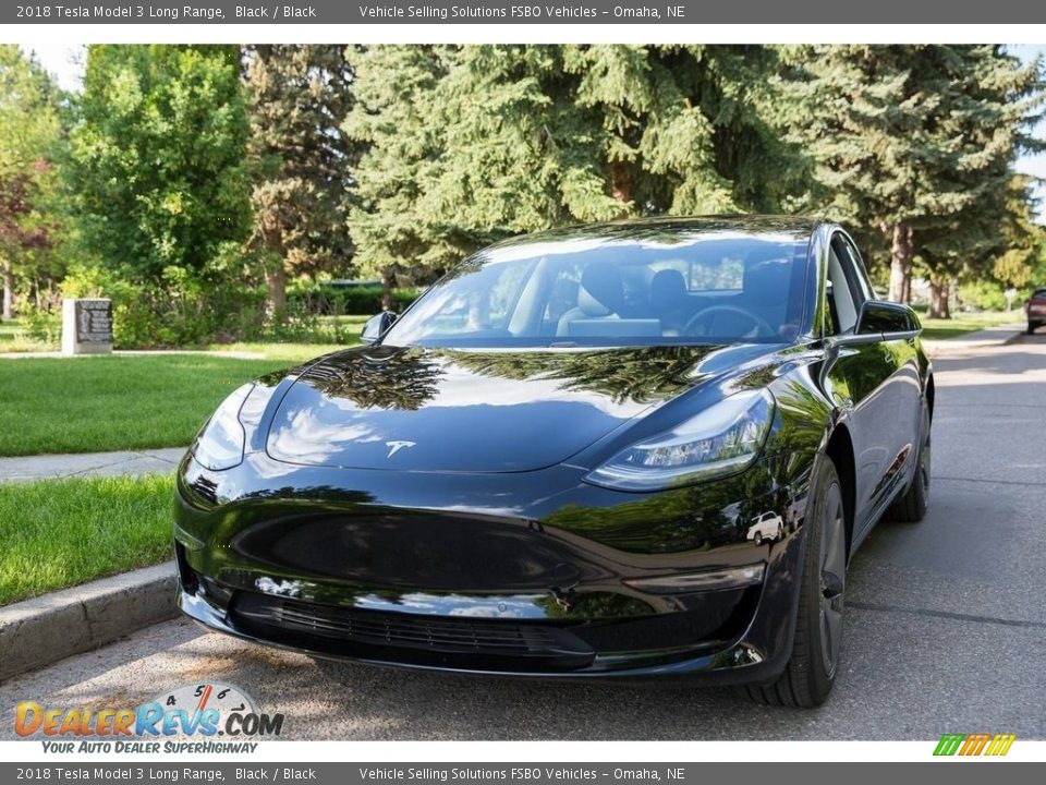 2018 Tesla Model 3 Long Range Black / Black Photo #15