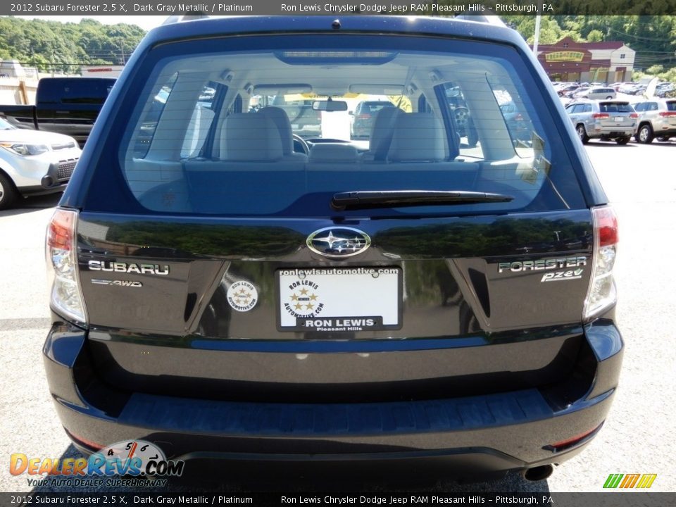 2012 Subaru Forester 2.5 X Dark Gray Metallic / Platinum Photo #4