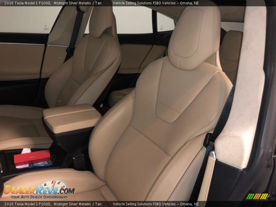 2016 Tesla Model S P100D Midnight Silver Metallic / Tan Photo #4