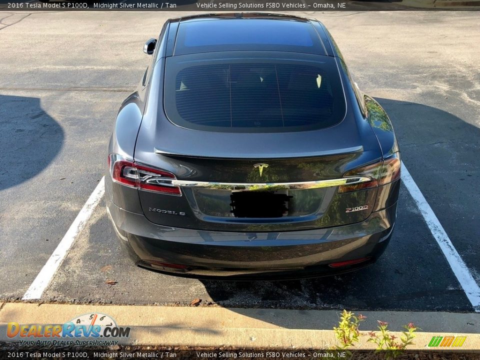 2016 Tesla Model S P100D Midnight Silver Metallic / Tan Photo #9