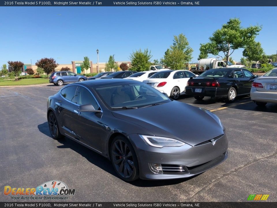 Midnight Silver Metallic 2016 Tesla Model S P100D Photo #18