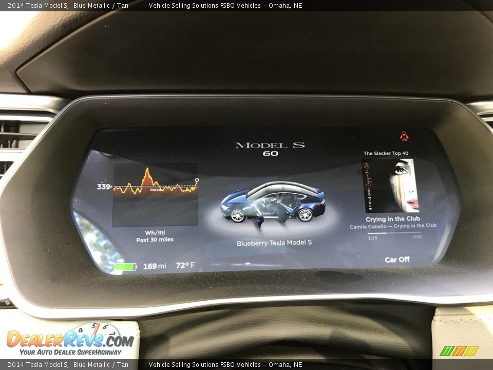 2014 Tesla Model S Blue Metallic / Tan Photo #4
