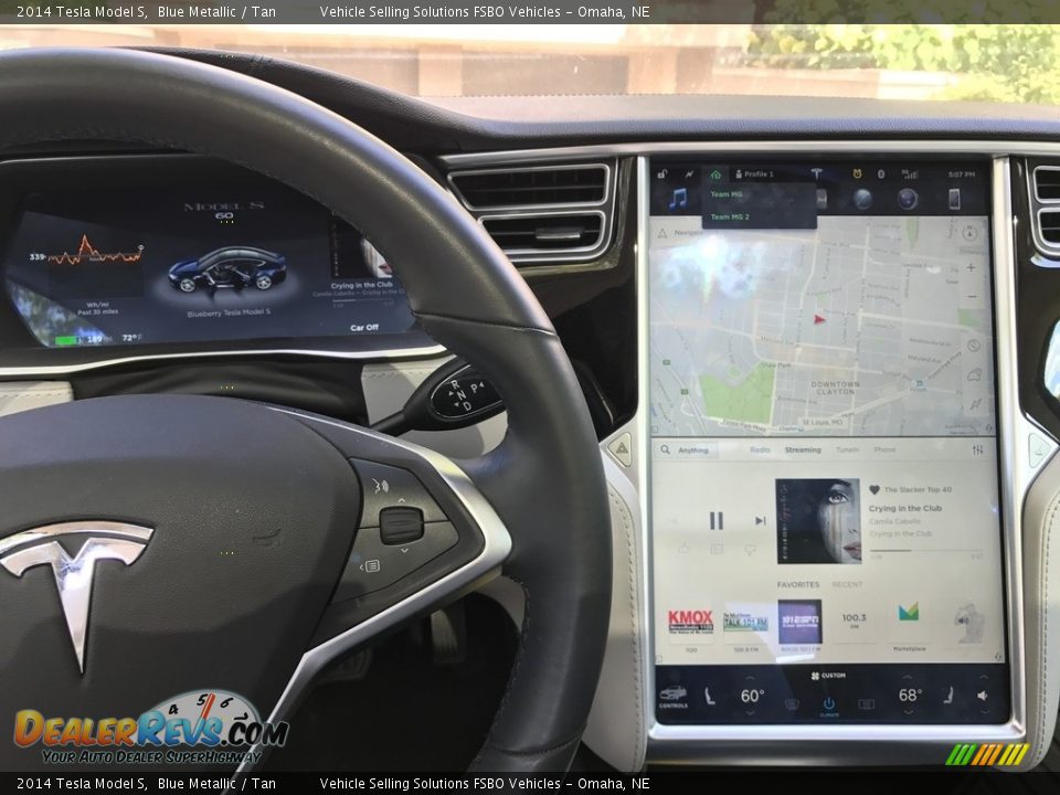 2014 Tesla Model S Blue Metallic / Tan Photo #5