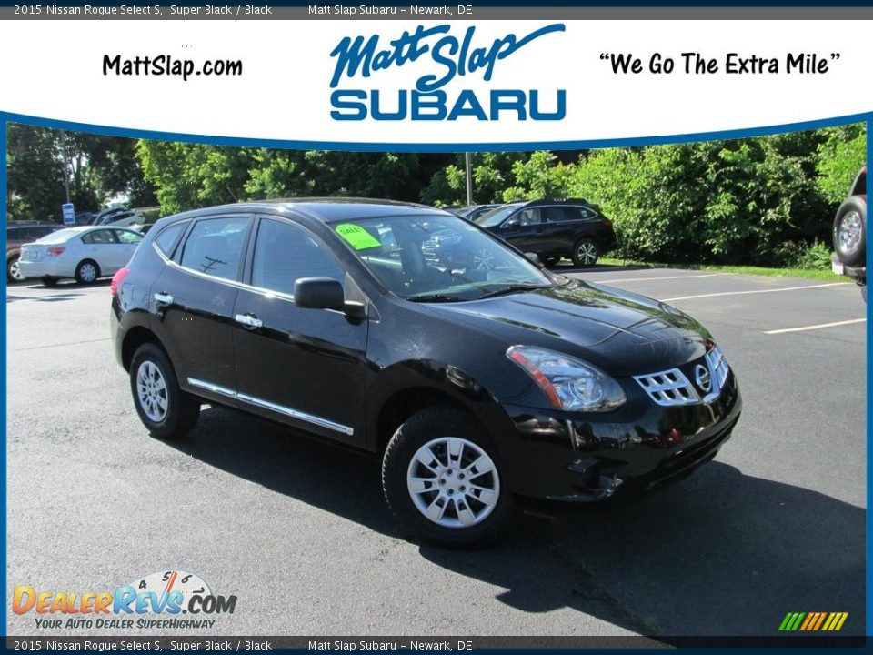 2015 Nissan Rogue Select S Super Black / Black Photo #1