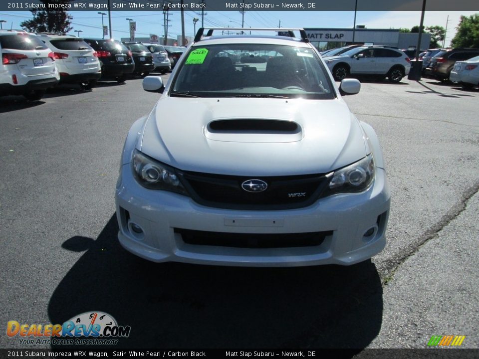 2011 Subaru Impreza WRX Wagon Satin White Pearl / Carbon Black Photo #3