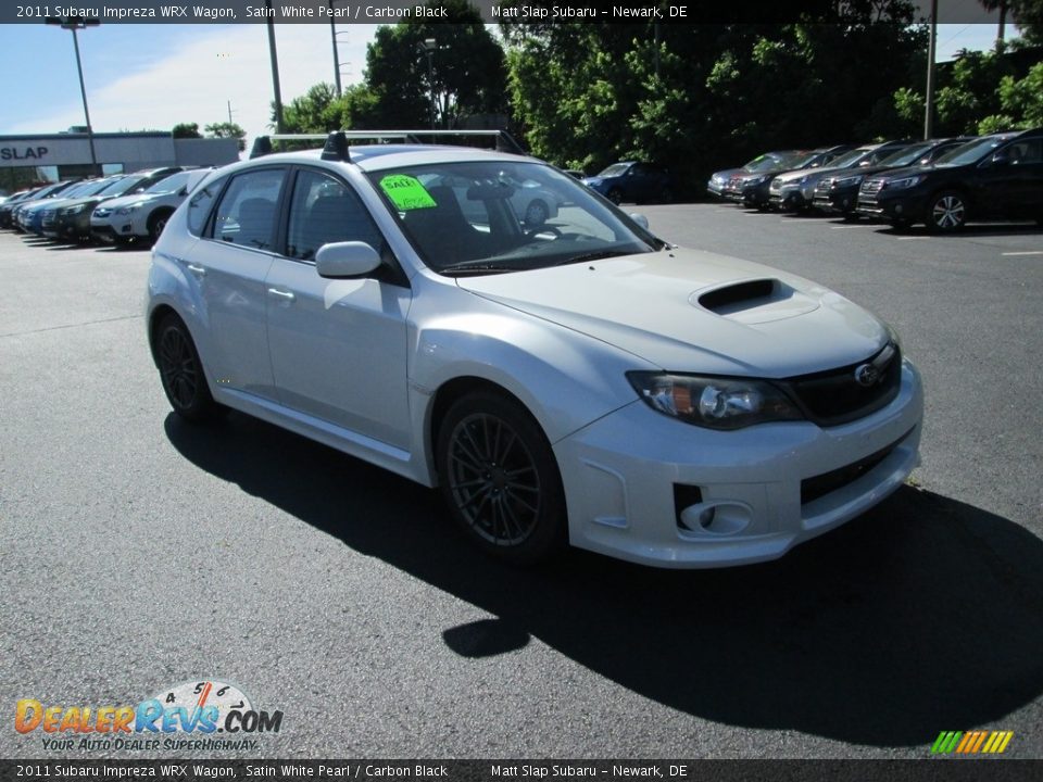 2011 Subaru Impreza WRX Wagon Satin White Pearl / Carbon Black Photo #4
