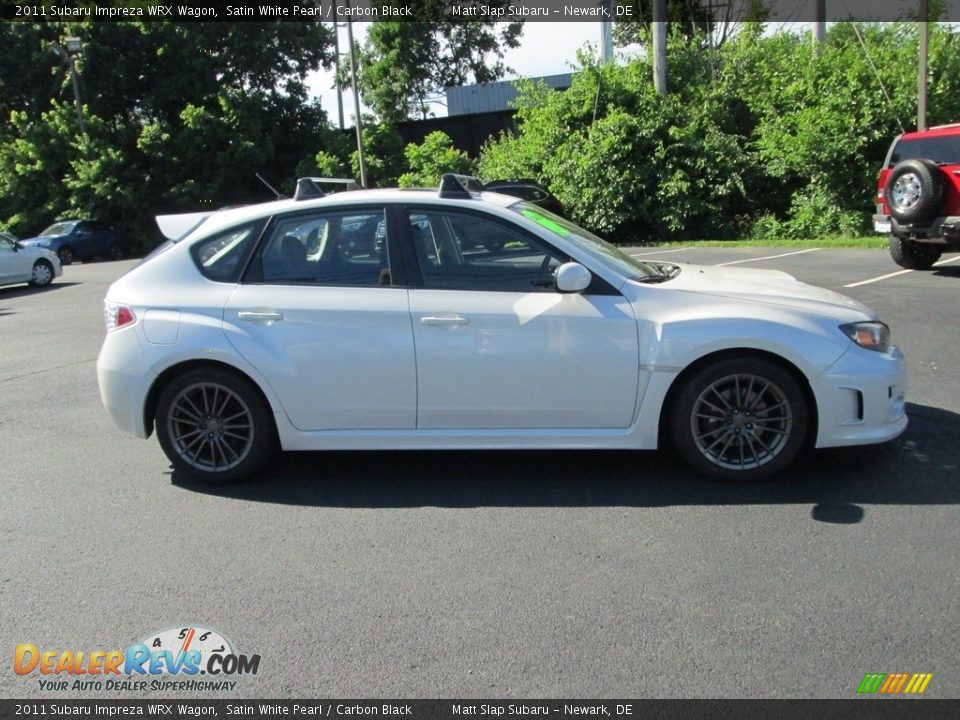 2011 Subaru Impreza WRX Wagon Satin White Pearl / Carbon Black Photo #5