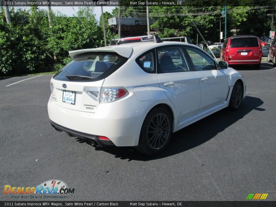 2011 Subaru Impreza WRX Wagon Satin White Pearl / Carbon Black Photo #6