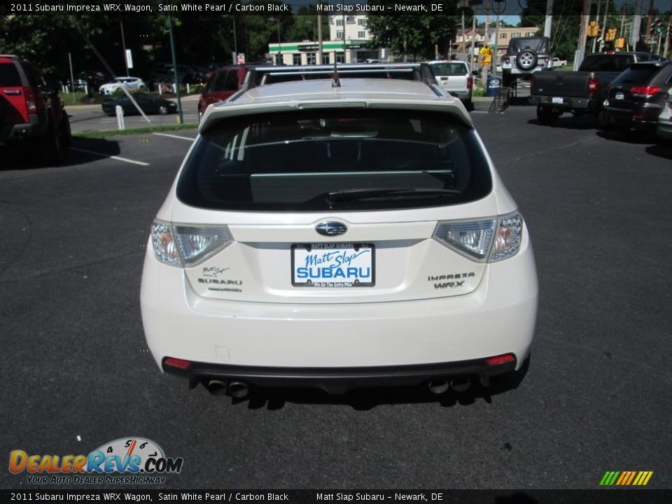 2011 Subaru Impreza WRX Wagon Satin White Pearl / Carbon Black Photo #7
