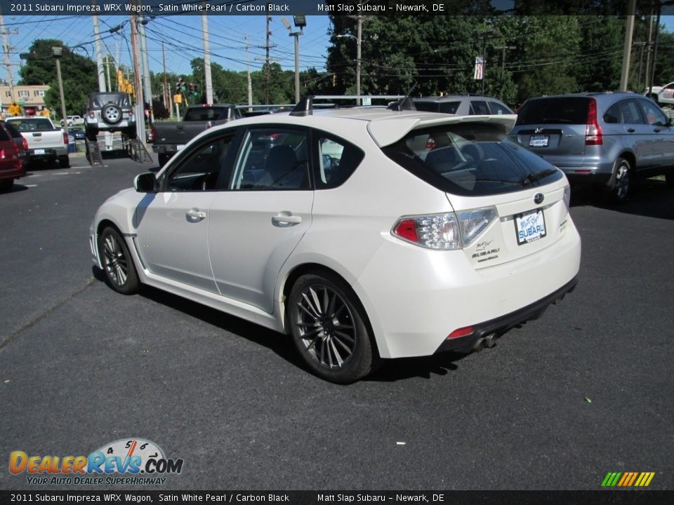 2011 Subaru Impreza WRX Wagon Satin White Pearl / Carbon Black Photo #8