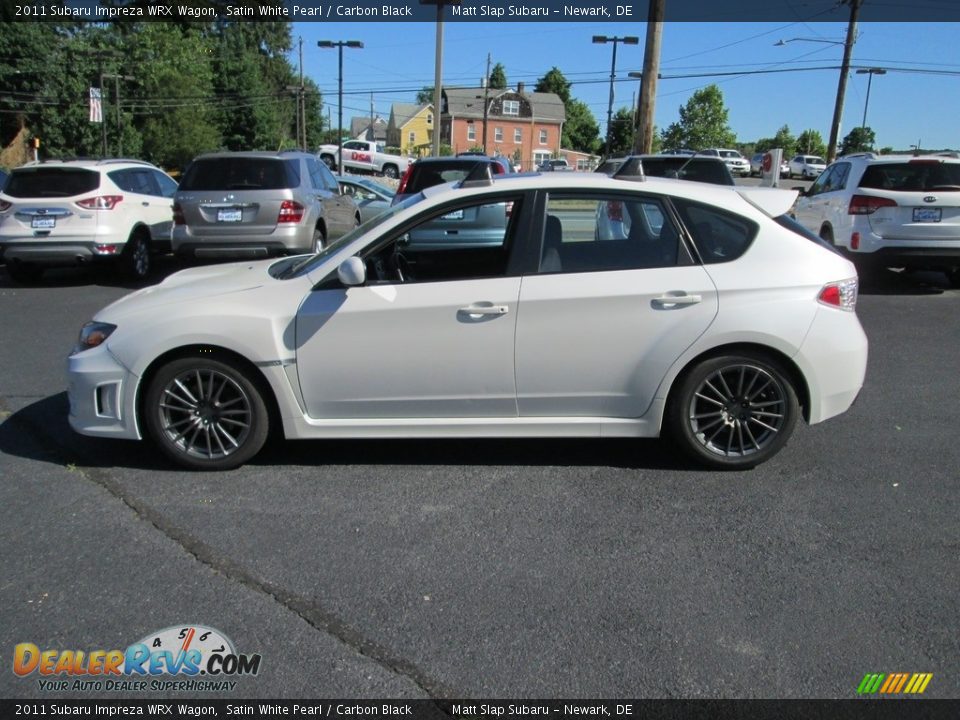 2011 Subaru Impreza WRX Wagon Satin White Pearl / Carbon Black Photo #9