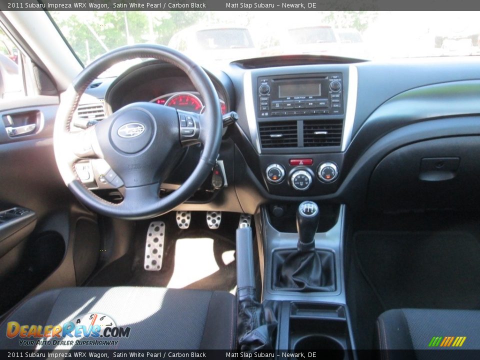 2011 Subaru Impreza WRX Wagon Satin White Pearl / Carbon Black Photo #10