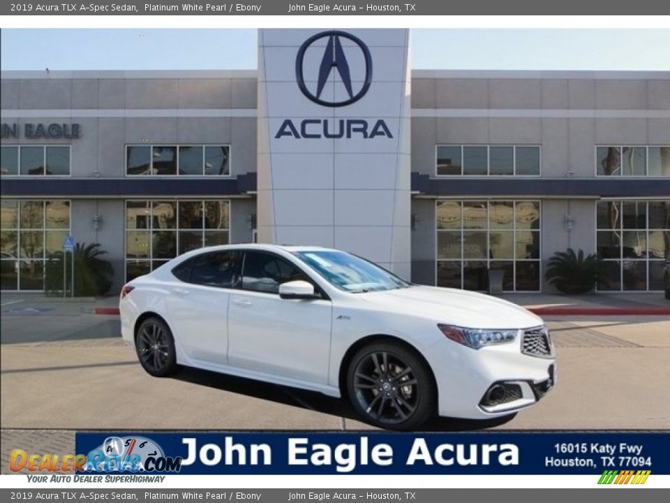 2019 Acura TLX A-Spec Sedan Platinum White Pearl / Ebony Photo #1