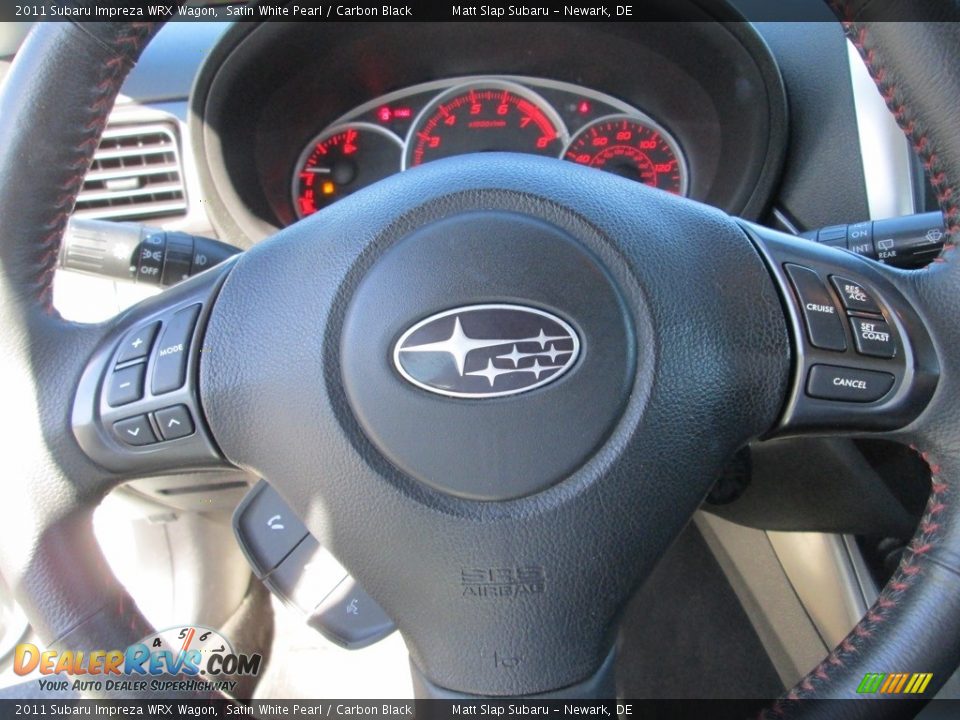 2011 Subaru Impreza WRX Wagon Satin White Pearl / Carbon Black Photo #11