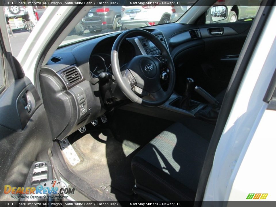 2011 Subaru Impreza WRX Wagon Satin White Pearl / Carbon Black Photo #12