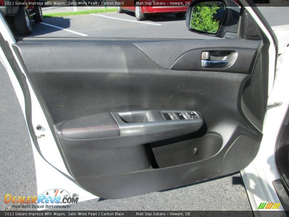 2011 Subaru Impreza WRX Wagon Satin White Pearl / Carbon Black Photo #14