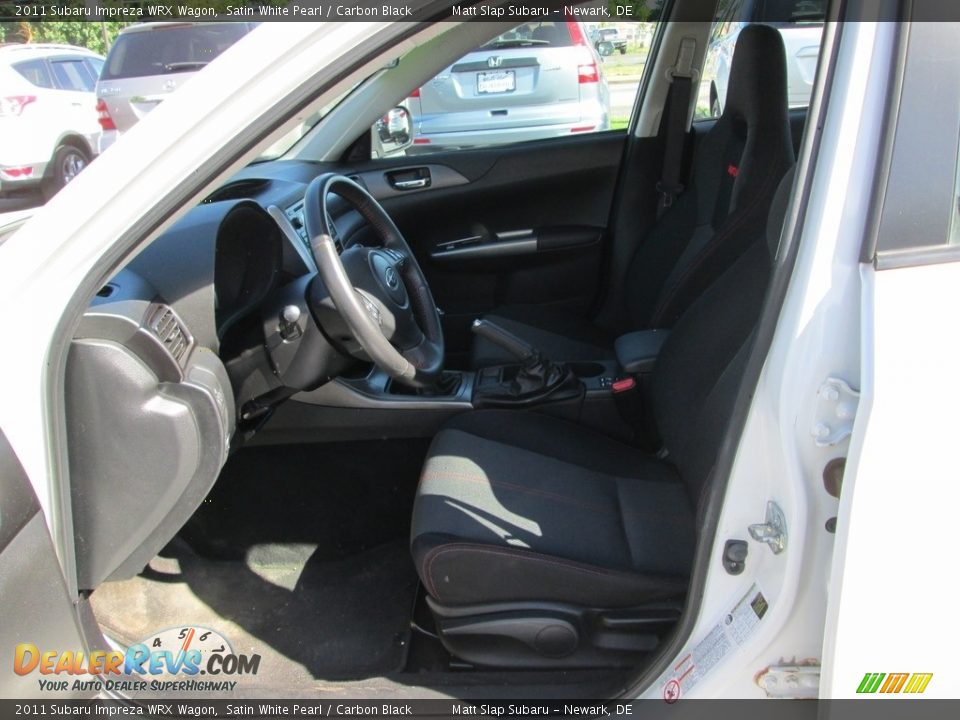 2011 Subaru Impreza WRX Wagon Satin White Pearl / Carbon Black Photo #16