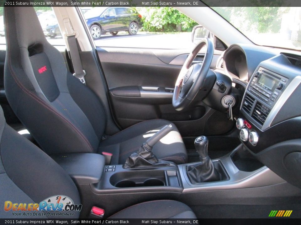 2011 Subaru Impreza WRX Wagon Satin White Pearl / Carbon Black Photo #18