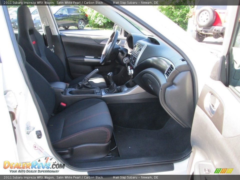 2011 Subaru Impreza WRX Wagon Satin White Pearl / Carbon Black Photo #19