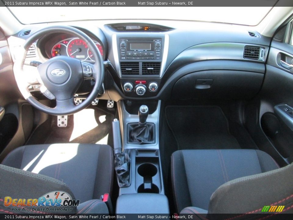 2011 Subaru Impreza WRX Wagon Satin White Pearl / Carbon Black Photo #26