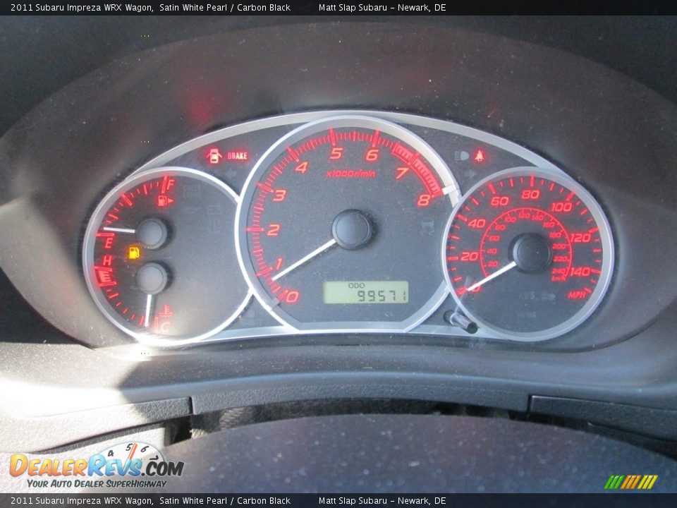 2011 Subaru Impreza WRX Wagon Satin White Pearl / Carbon Black Photo #29