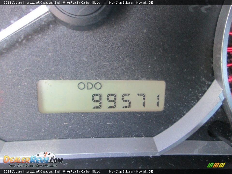 2011 Subaru Impreza WRX Wagon Satin White Pearl / Carbon Black Photo #30