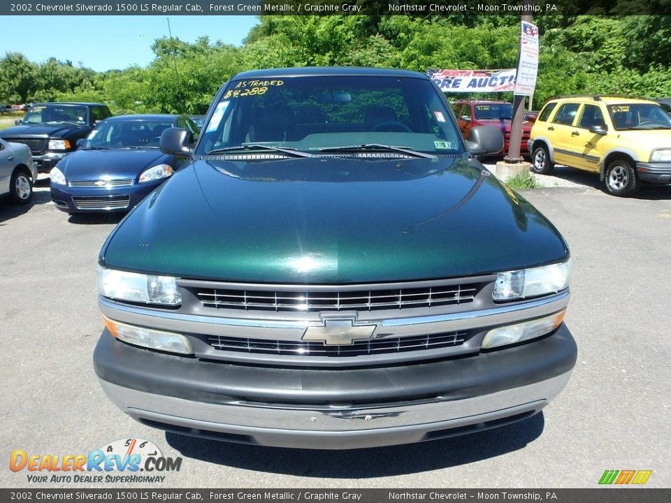 2002 Chevrolet Silverado 1500 LS Regular Cab Forest Green Metallic / Graphite Gray Photo #6