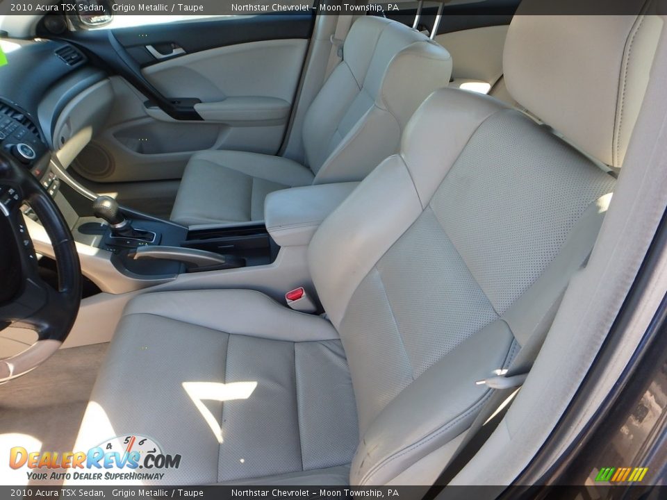 2010 Acura TSX Sedan Grigio Metallic / Taupe Photo #21